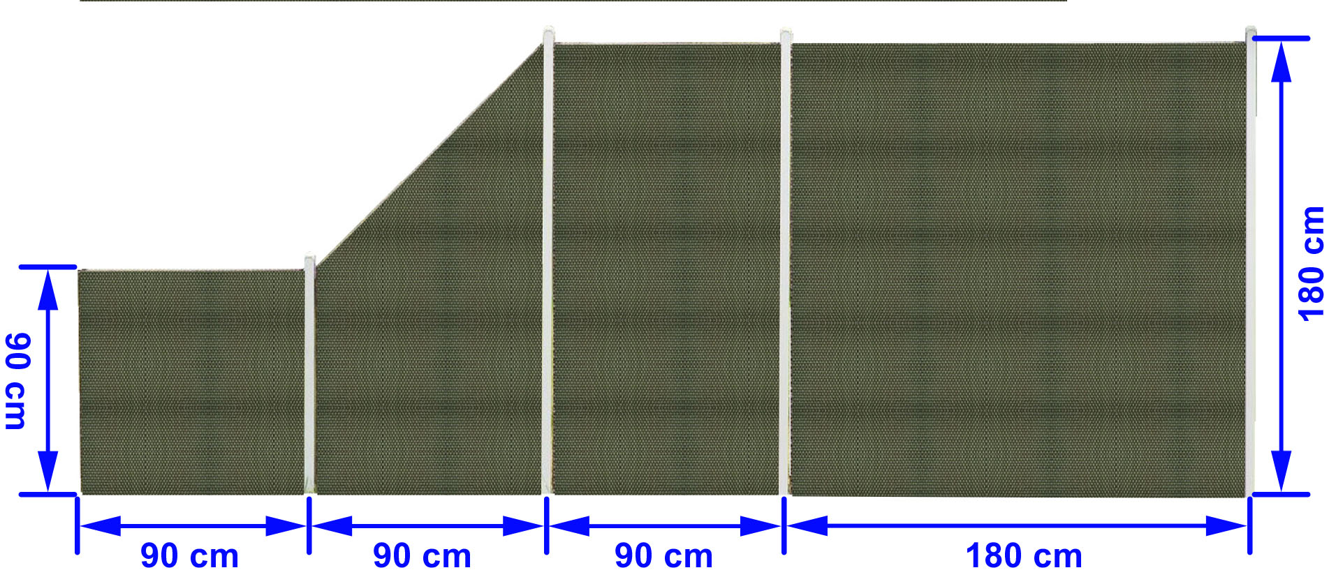 Płot Panelowy Jednostronny 180x180cm Technorattan – kolor miodowy